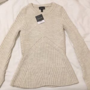 TOPSHOP cream sweater NWT